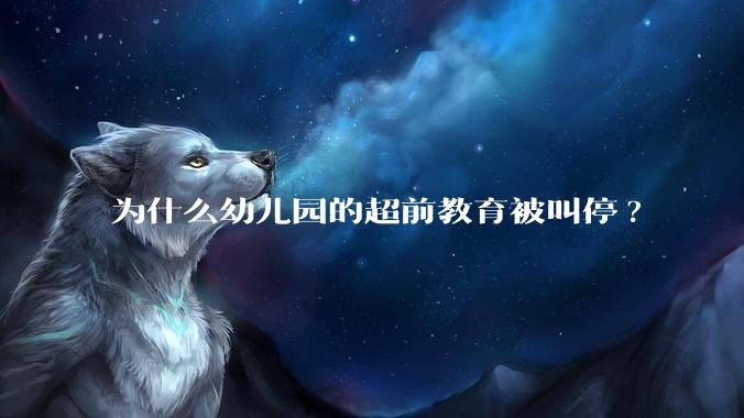 为什么幼儿园的超前教育被叫停?