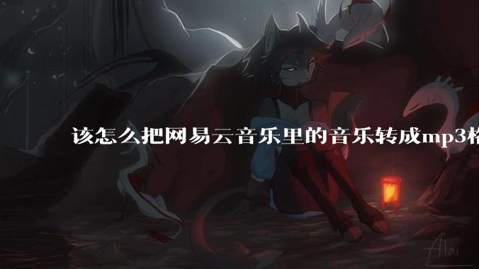 该怎么把网易云音乐里的音乐转成mp3格式导出软件？